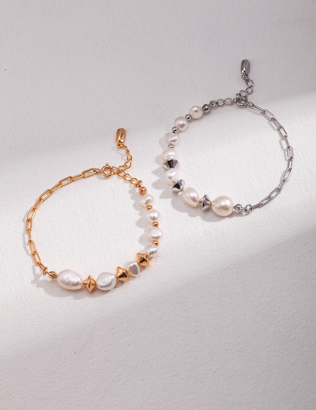 Graduated Baroque Pearl Bracelet | 925 Sterling Silver with 18K Gold Plating