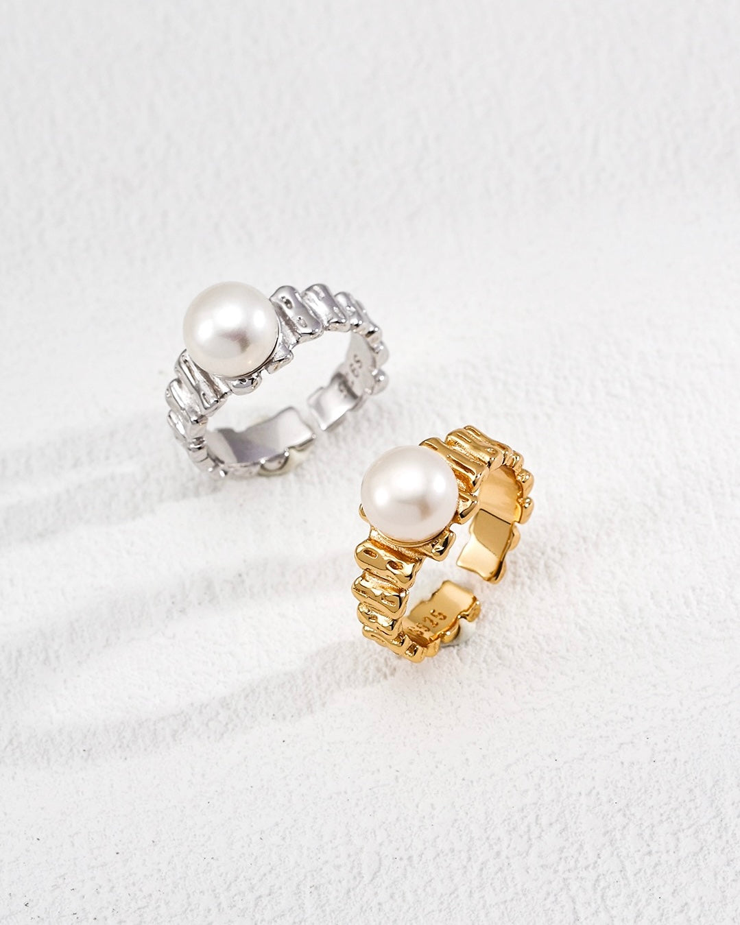 Adjustable Pearl Ring | 925 Sterling Silver