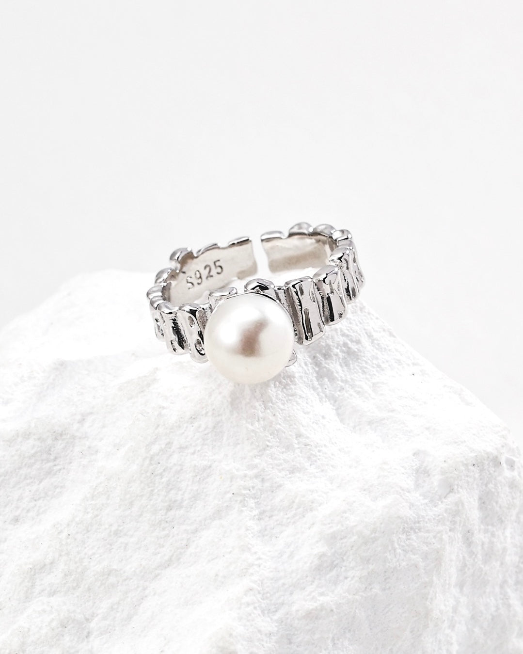 Adjustable Pearl Ring | 925 Sterling Silver