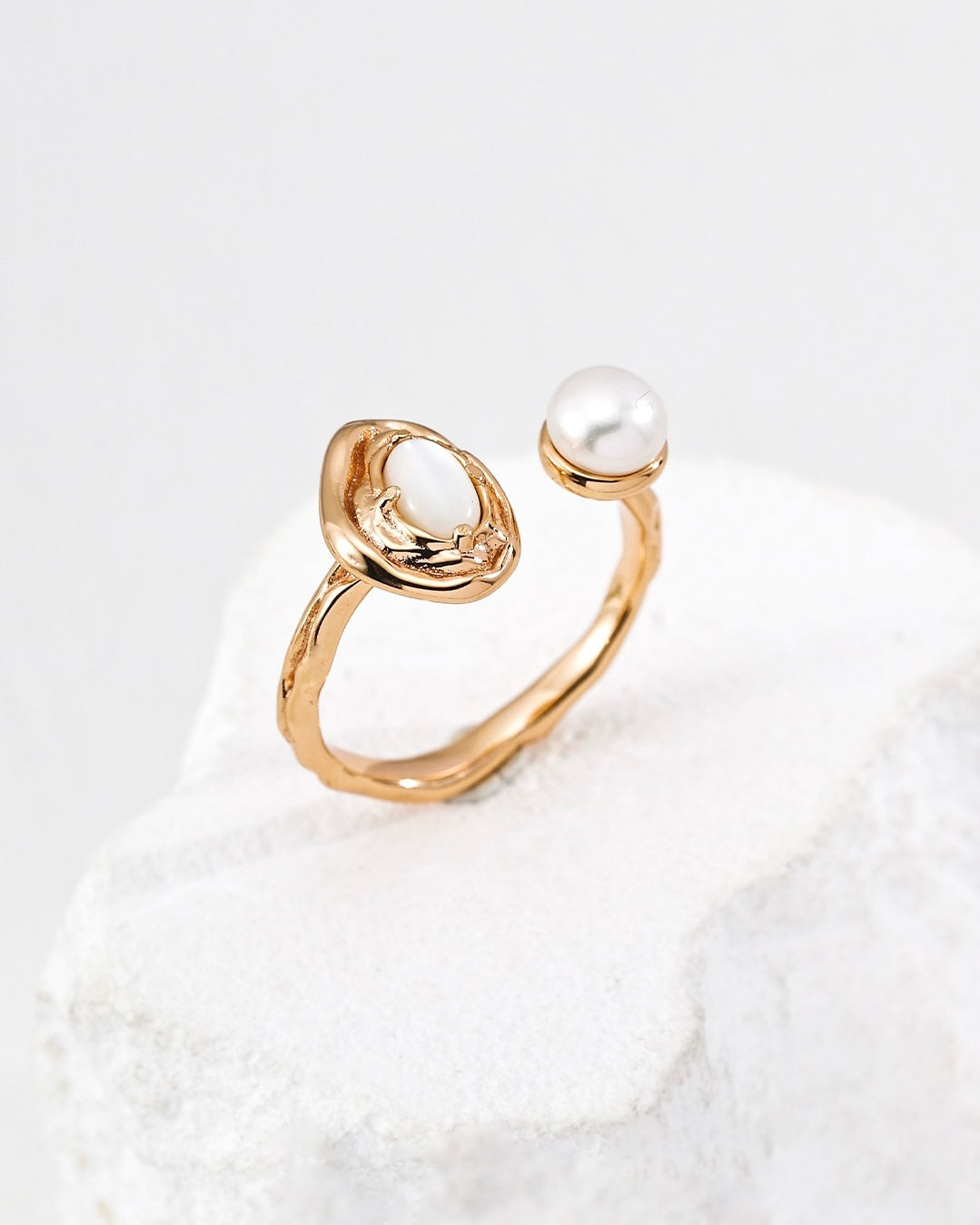 Lava Series Ring | 925 Sterling Silver with Antique Gold Finish