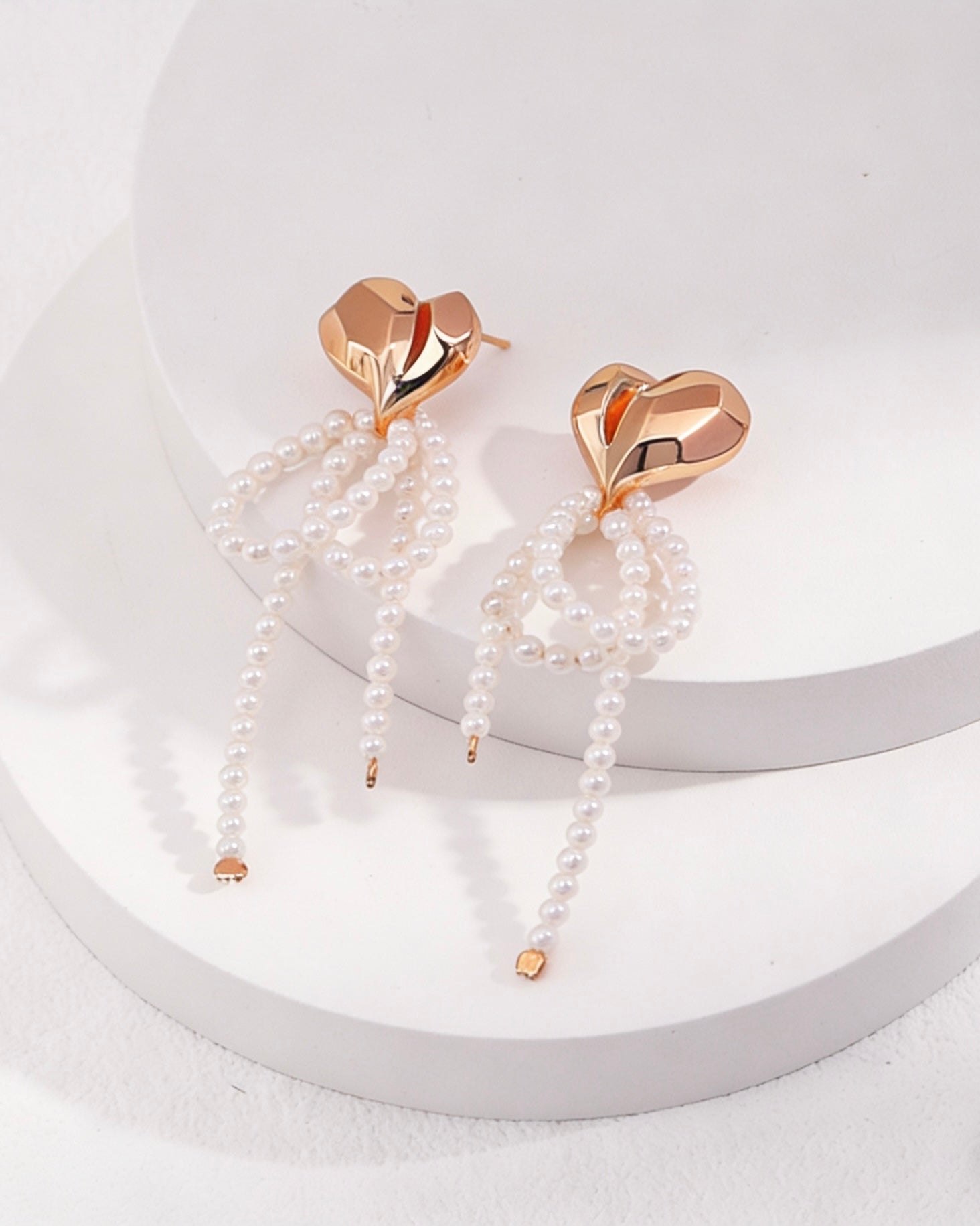 Shell Pearl Drop Earrings | 925 Sterling Silver with 18K Gold Plating