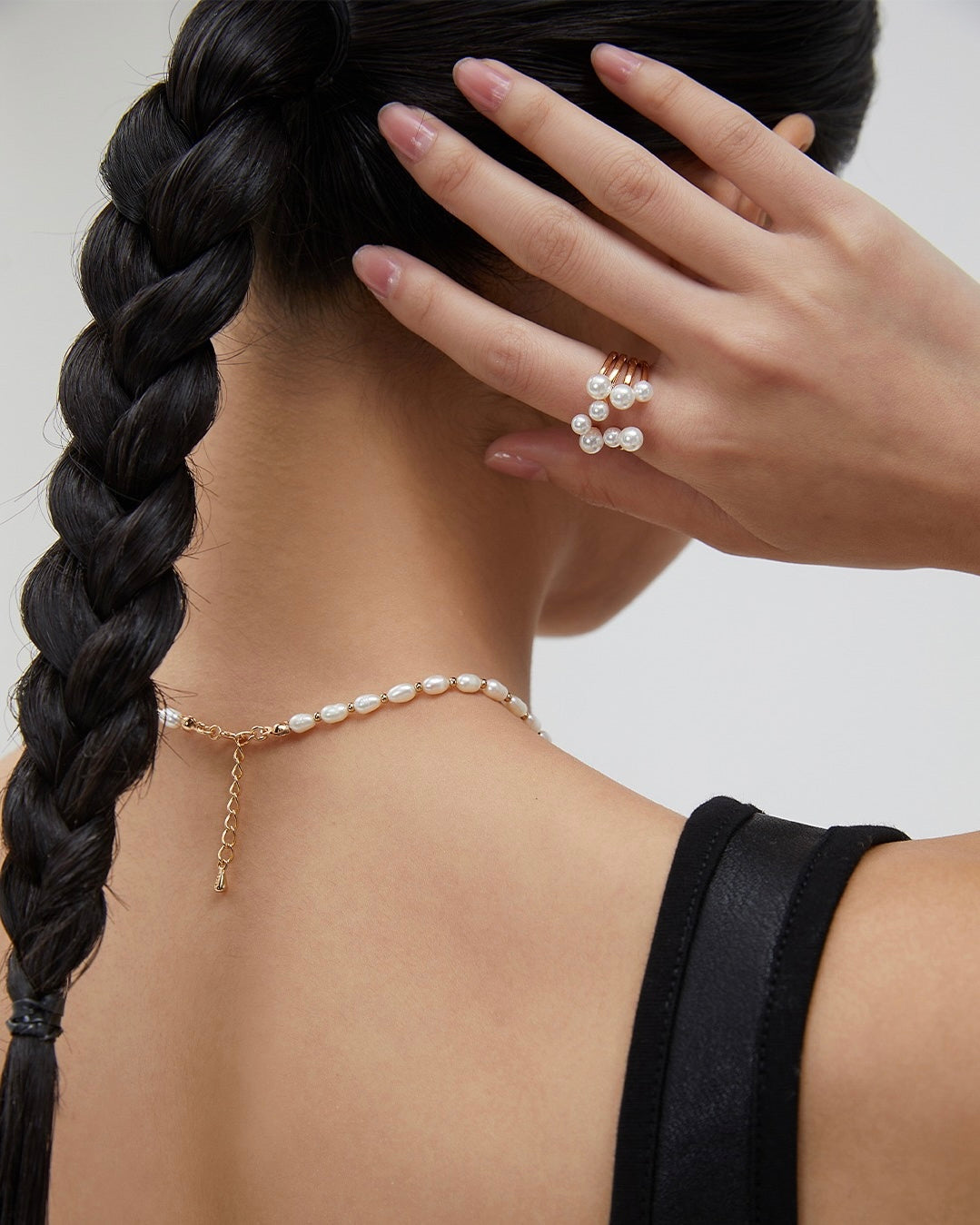 Shell Pearl Blossom Ring | 925 Sterling Silver with White Gold or Antique Gold Finish