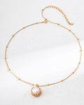 Woodgrain Pearl Pendant Necklace | 925 Sterling Silver