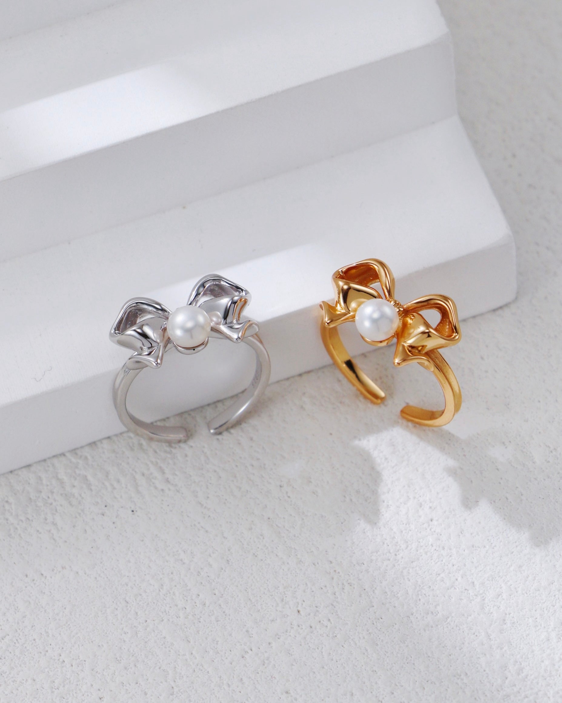Bow Pearl Ring | 925 Sterling Silver