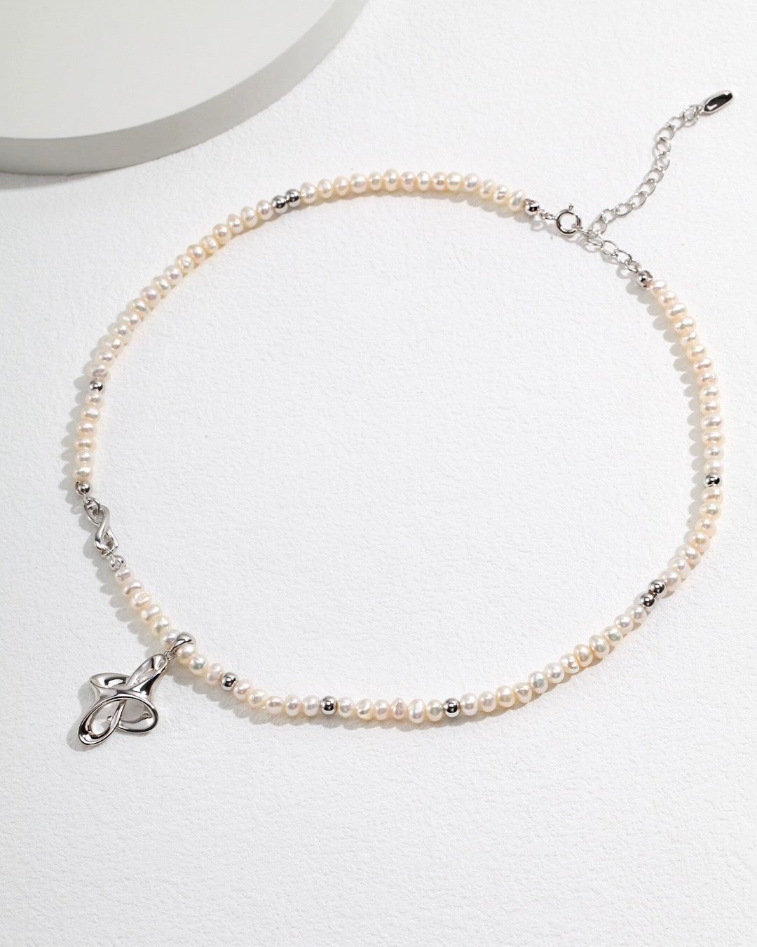 Chinese Knot Pearl Necklace | 925 Sterling Silver