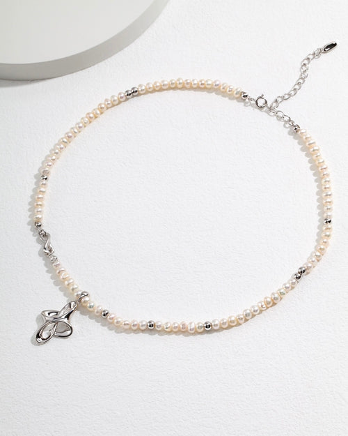 Chinese Knot Pearl Necklace | 925 Sterling Silver