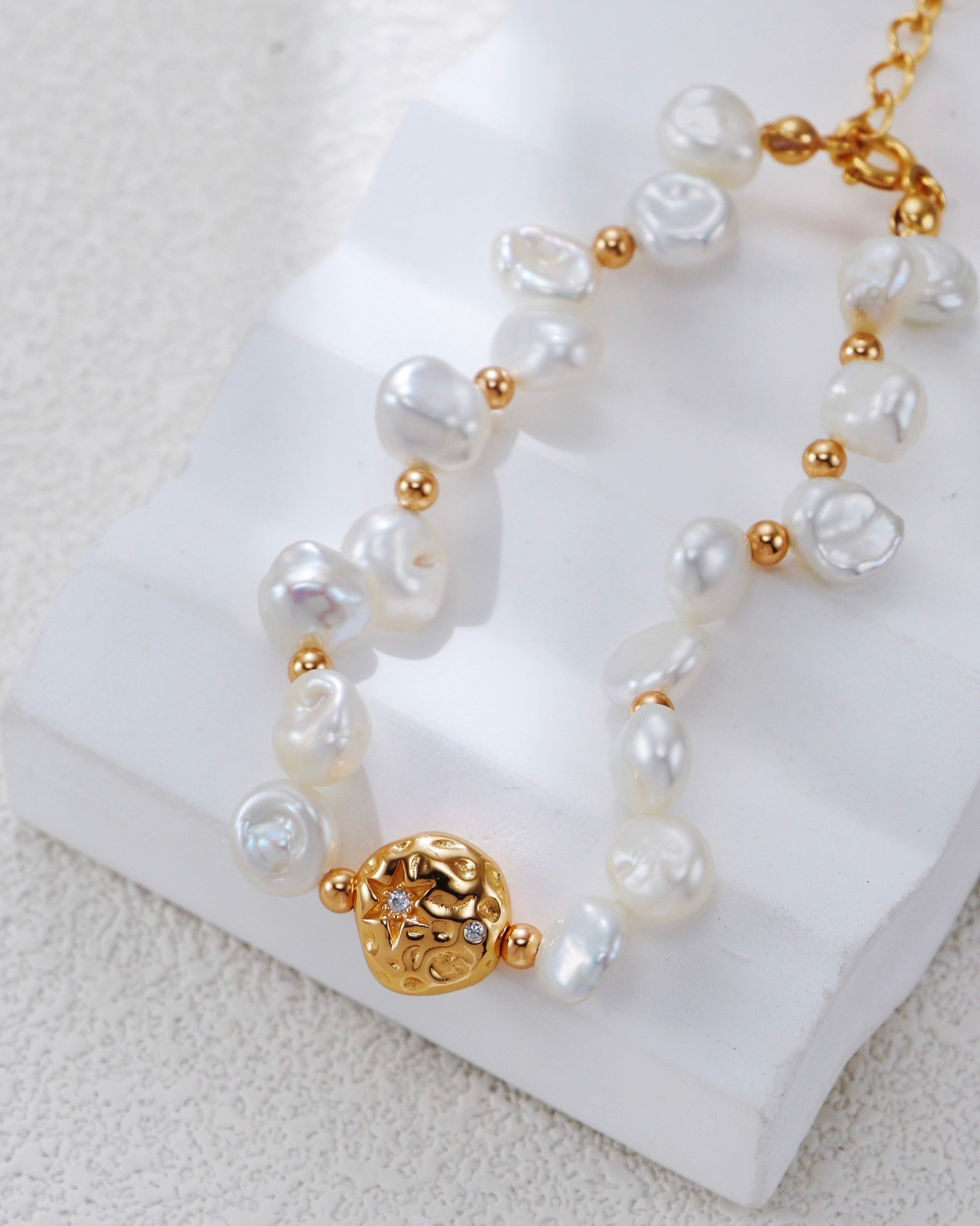 Baroque Pearl Bracelet | 925 Sterling Silver with 18K Gold Plating
