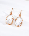 Baroque Pearl & Lava Flow Earrings | 925 Sterling Silver