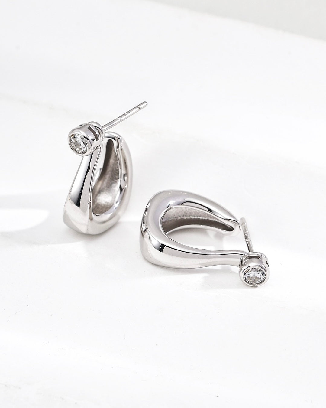 C‑Shaped Earrings | 925 Sterling Silver