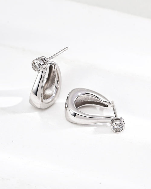 C‑Shaped Earrings | 925 Sterling Silver