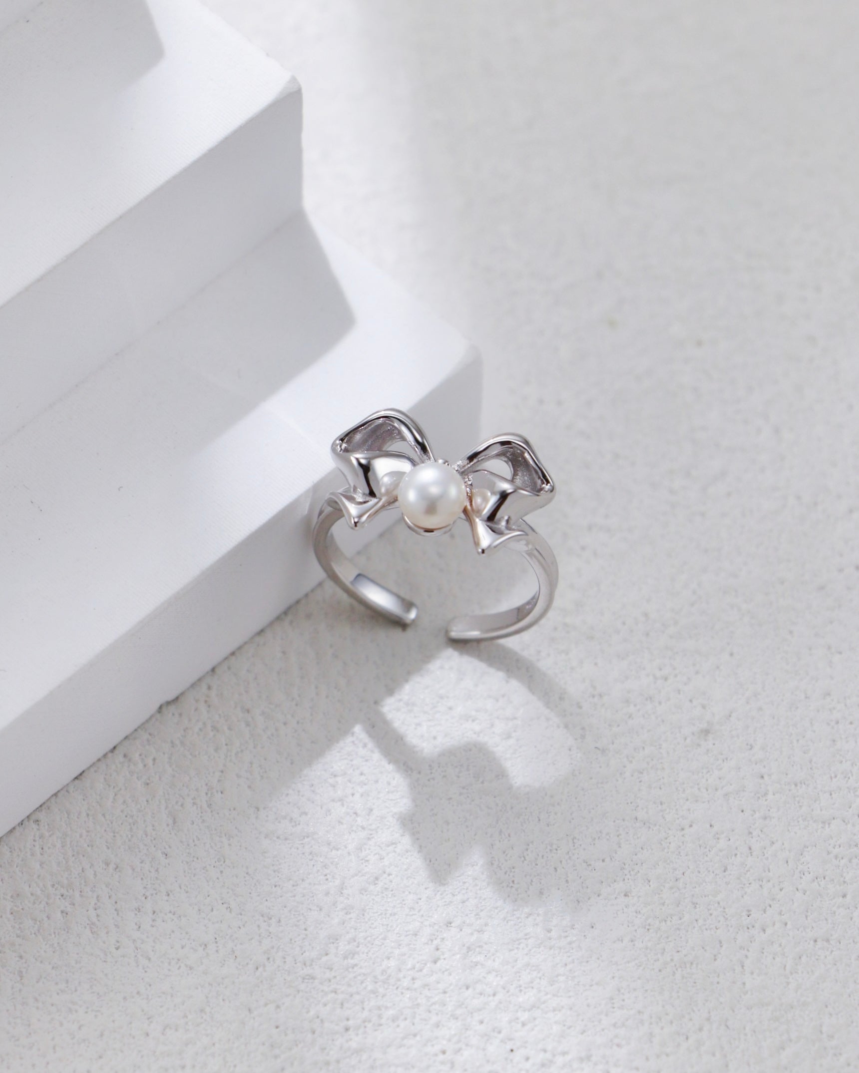 Bow Pearl Ring | 925 Sterling Silver