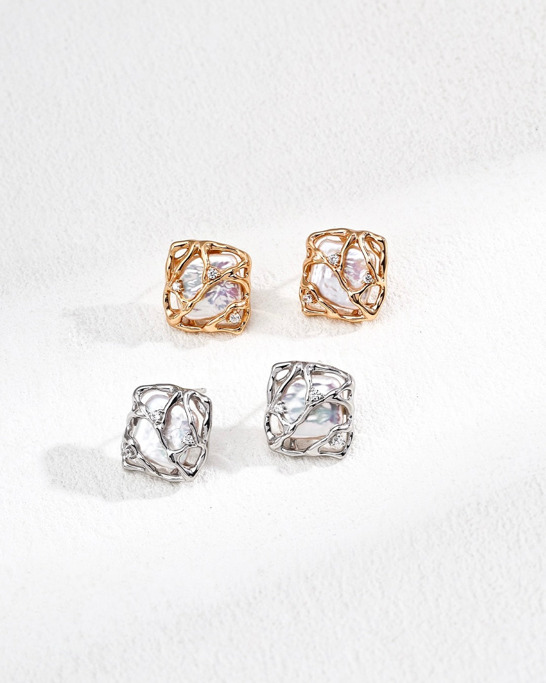 Freshwater Pearl & Zircon Earrings | 925 Sterling Silver