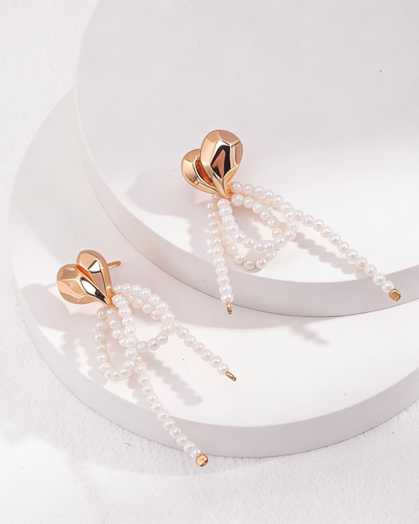 Shell Pearl Drop Earrings | 925 Sterling Silver with 18K Gold Plating