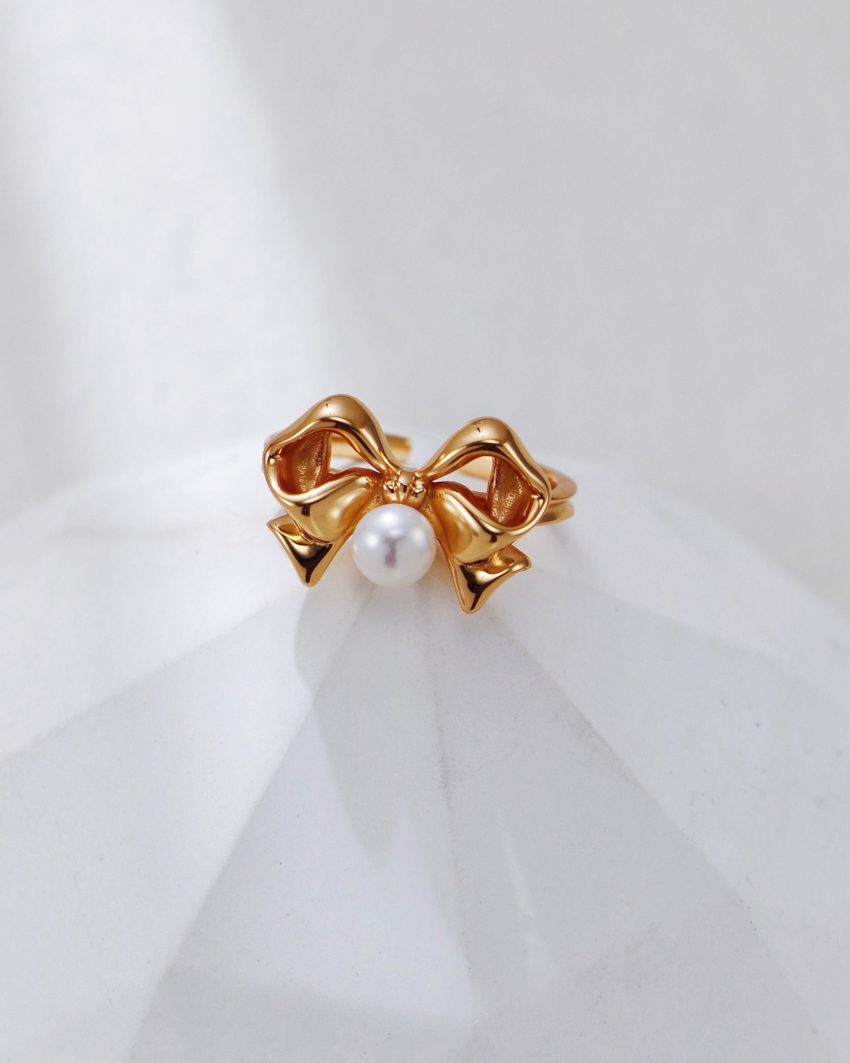 Bow Pearl Ring | 925 Sterling Silver