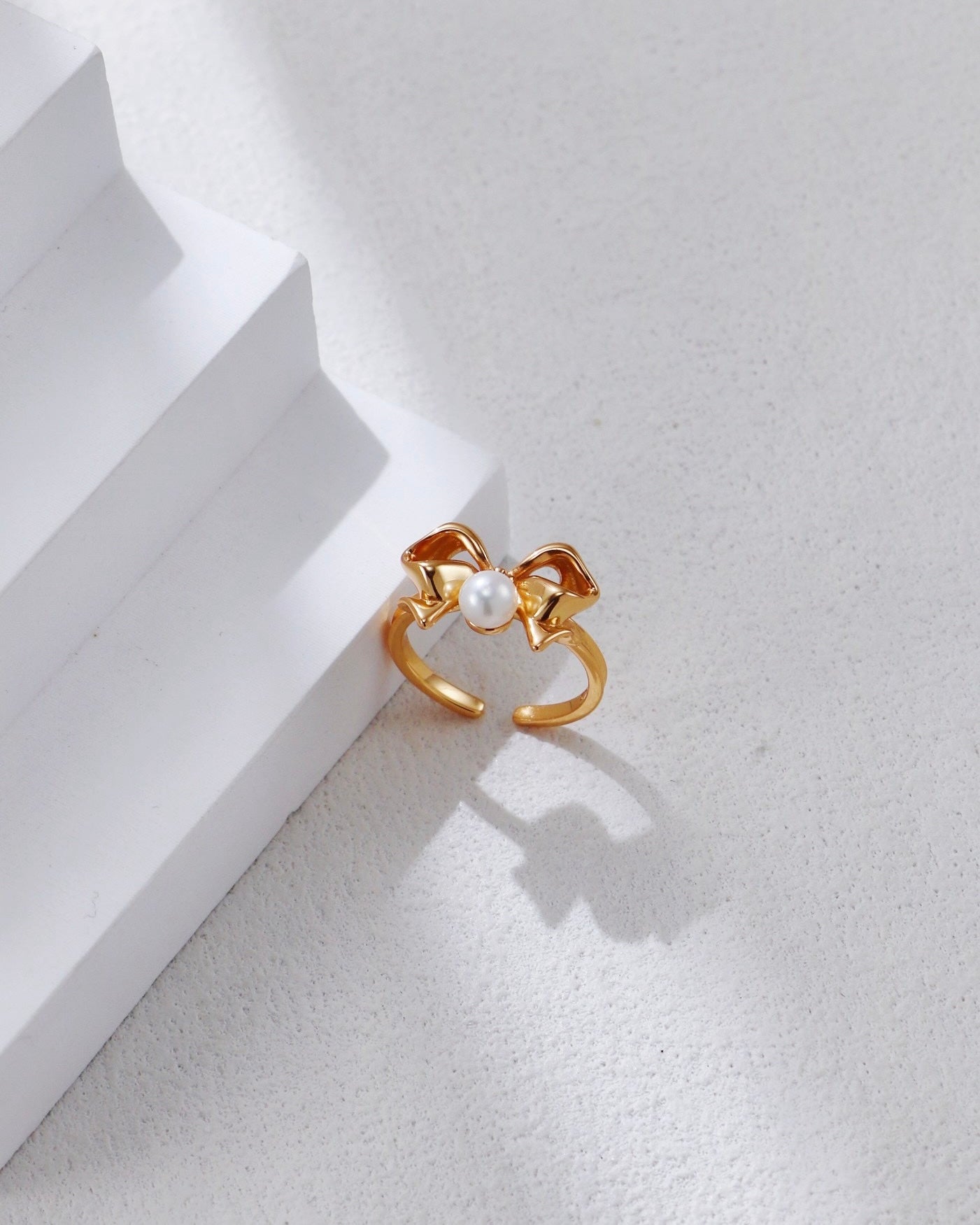 Bow Pearl Ring | 925 Sterling Silver