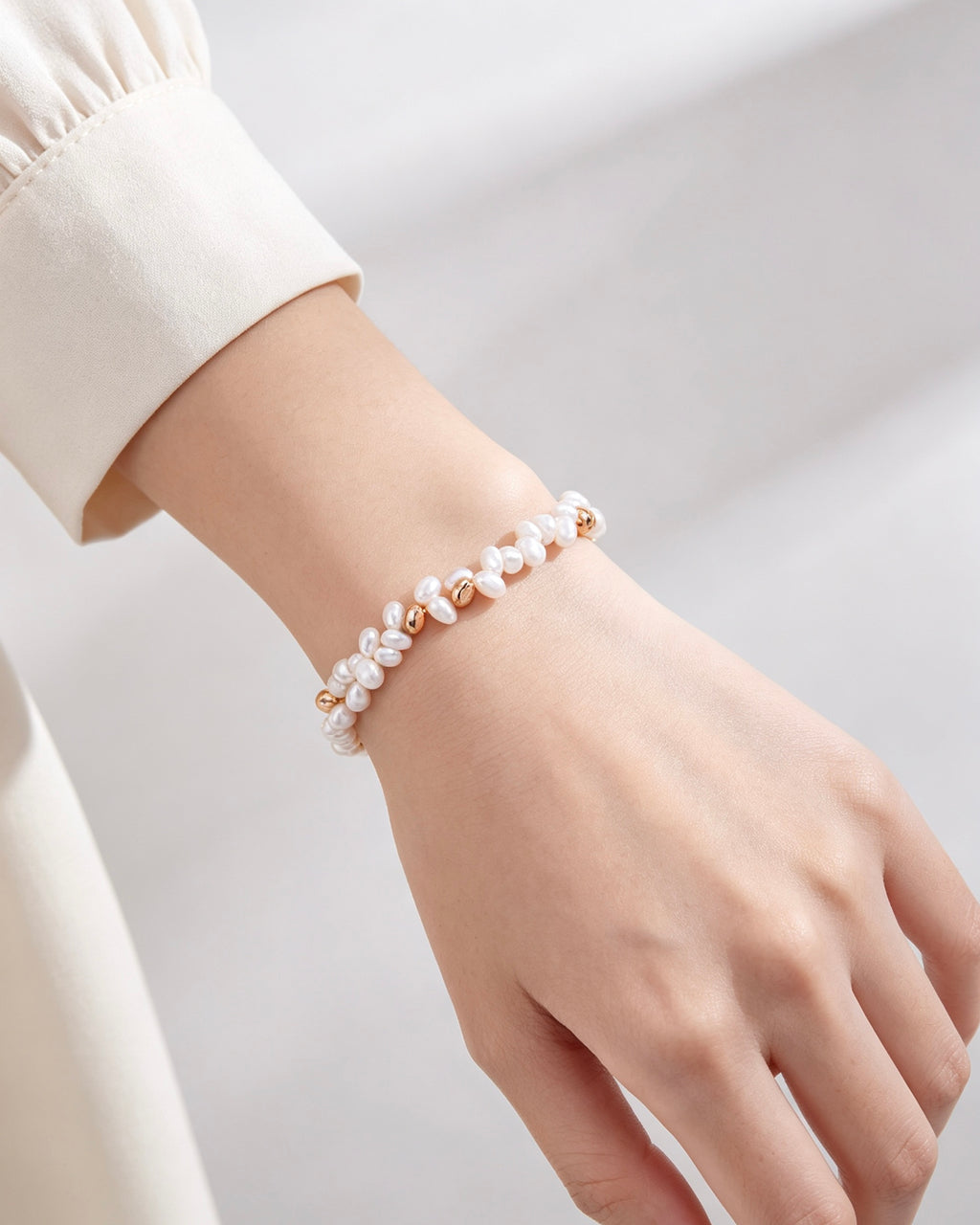 Larger Freshwater Pearl Bracelet | 925 Sterling Silver