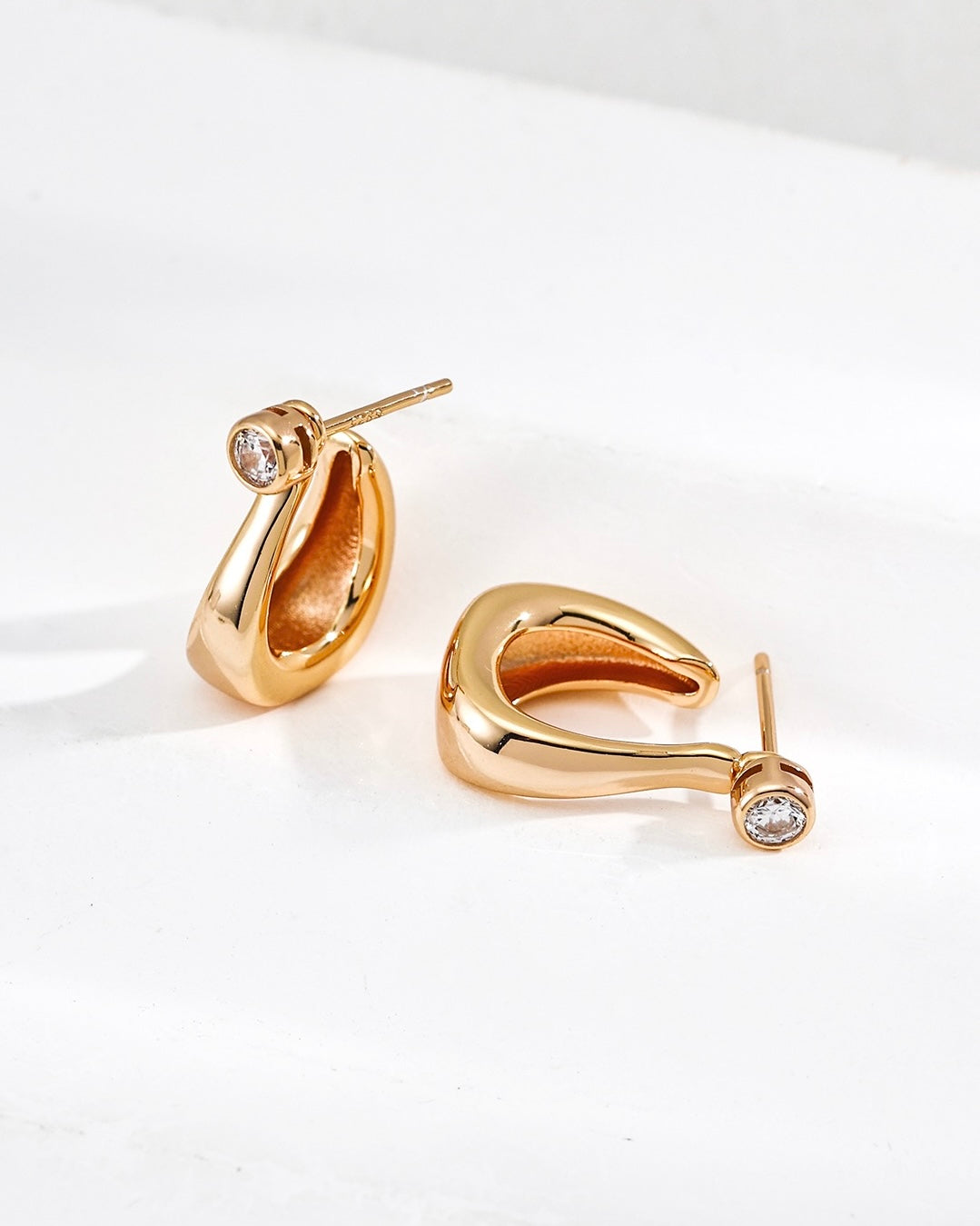 C‑Shaped Earrings | 925 Sterling Silver
