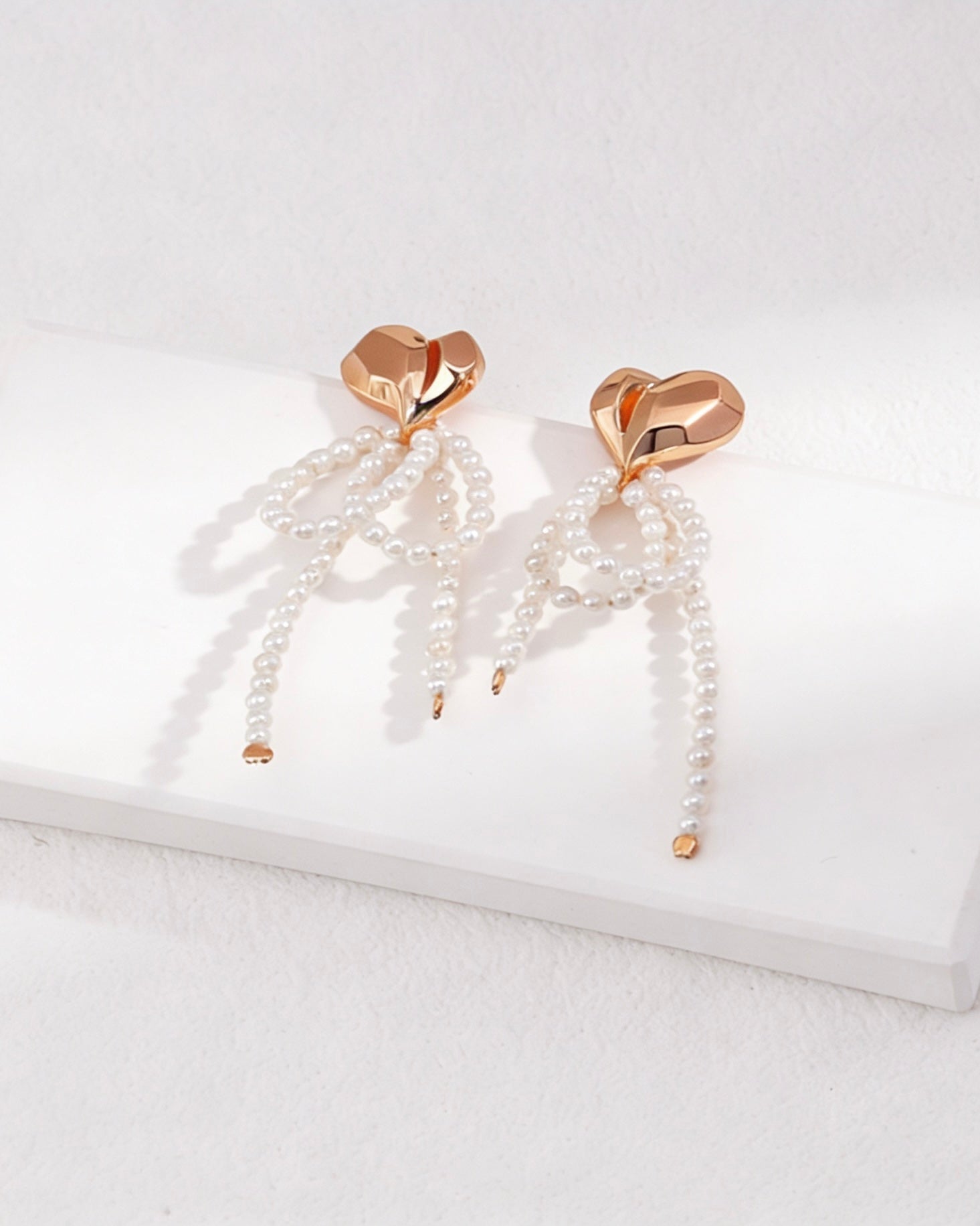 Shell Pearl Drop Earrings | 925 Sterling Silver with 18K Gold Plating