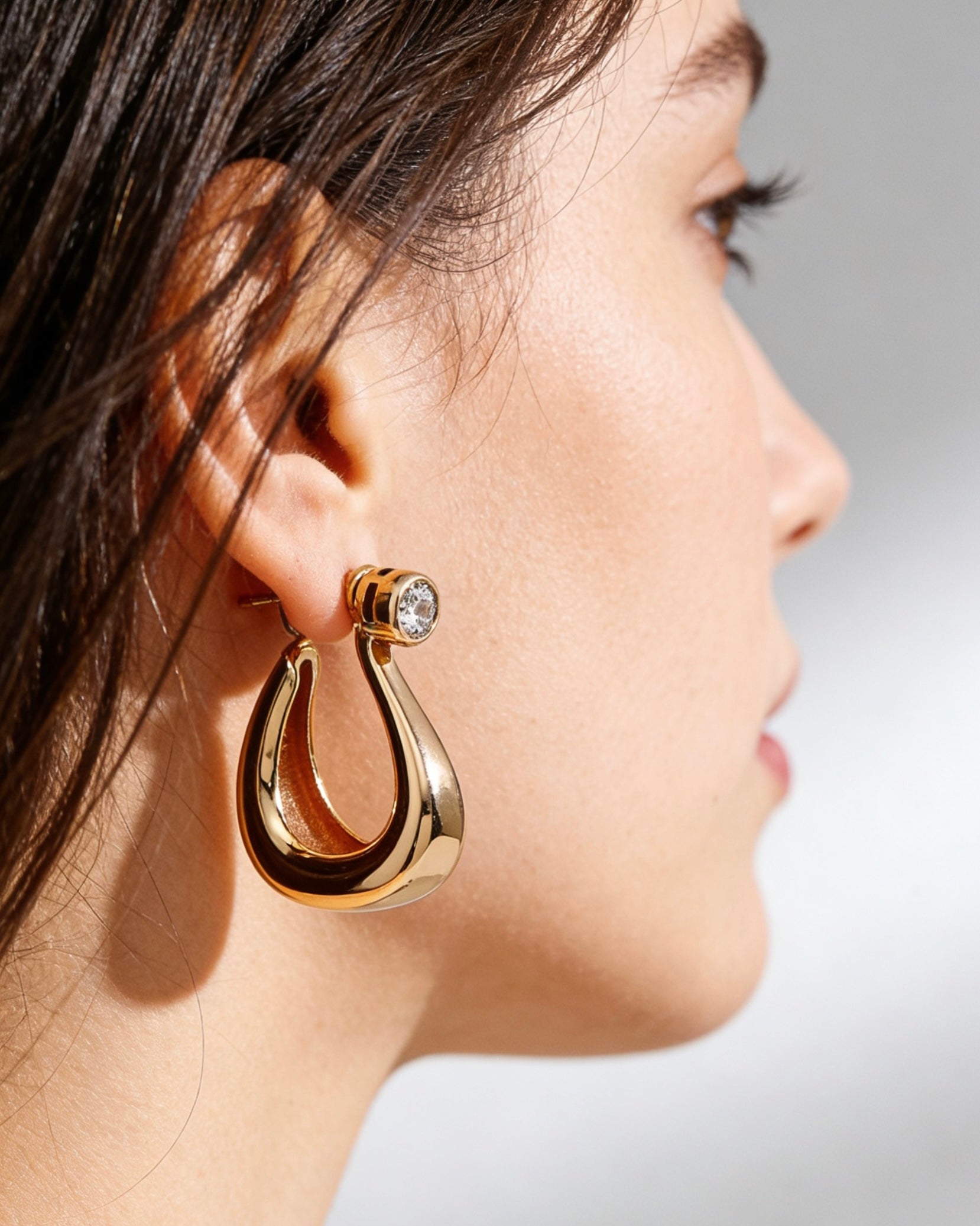 C‑Shaped Earrings | 925 Sterling Silver