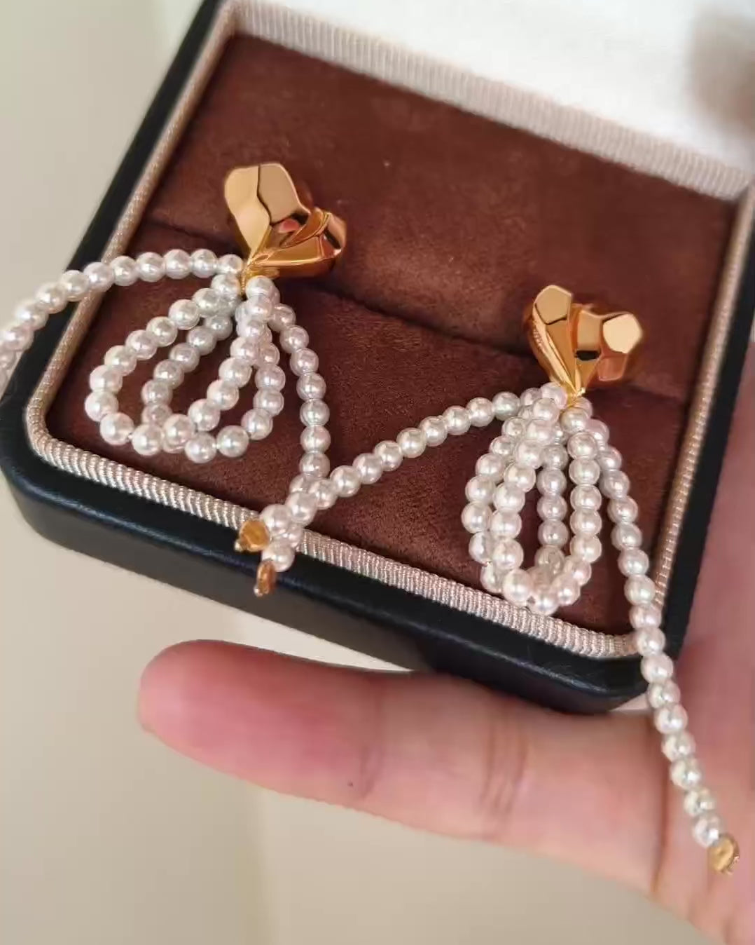 Shell Pearl Drop Earrings | 925 Sterling Silver with 18K Gold Plating